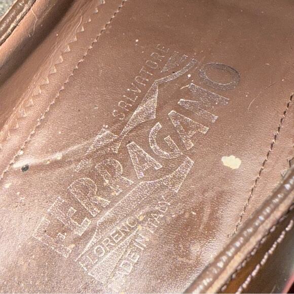 Salvatore Ferragamo Brown Leather Oxford Shoes Men’s 8.5 D main image 9